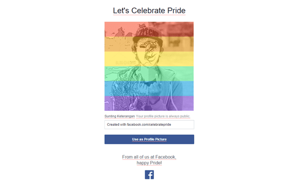Celebrater Pride Facebook 2015