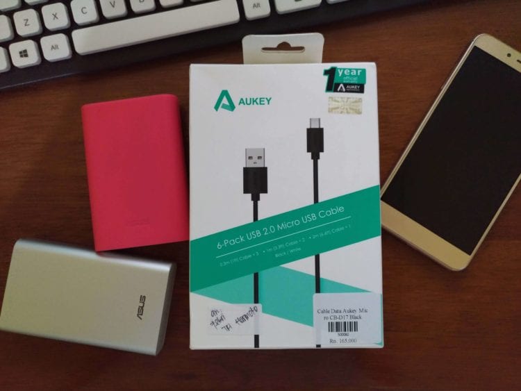 Review Cable Data Aukey Micro CB-D17 Black