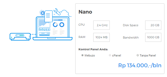 Paket Nano Cloud VPS Hosting di Niagahoster