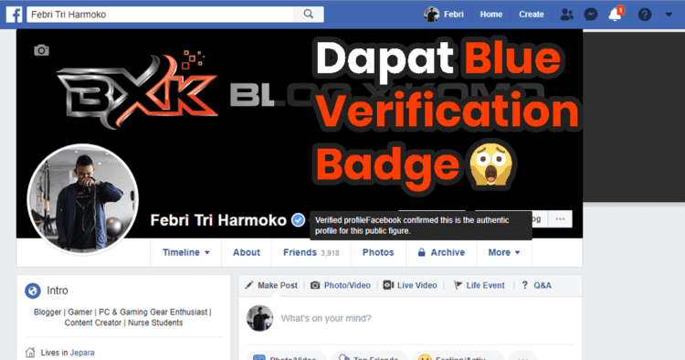 Cara Mendapatkan Blue Verification Badge Facebook