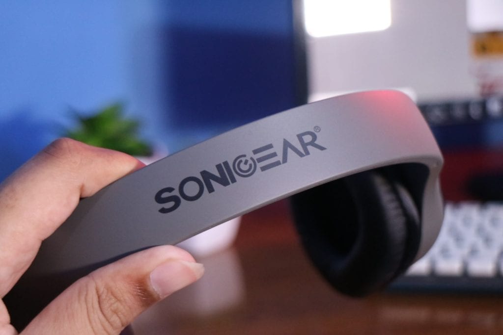 Review SonicGear Airphone 5 - Headphone Bluetooth Murah - Logo Sonicgear Pada Headband