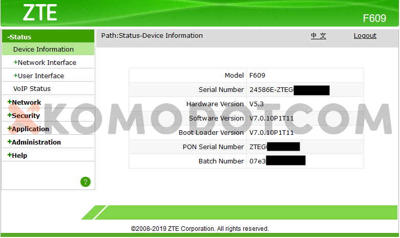 Featured image of post Password Zte F609 Terbaru