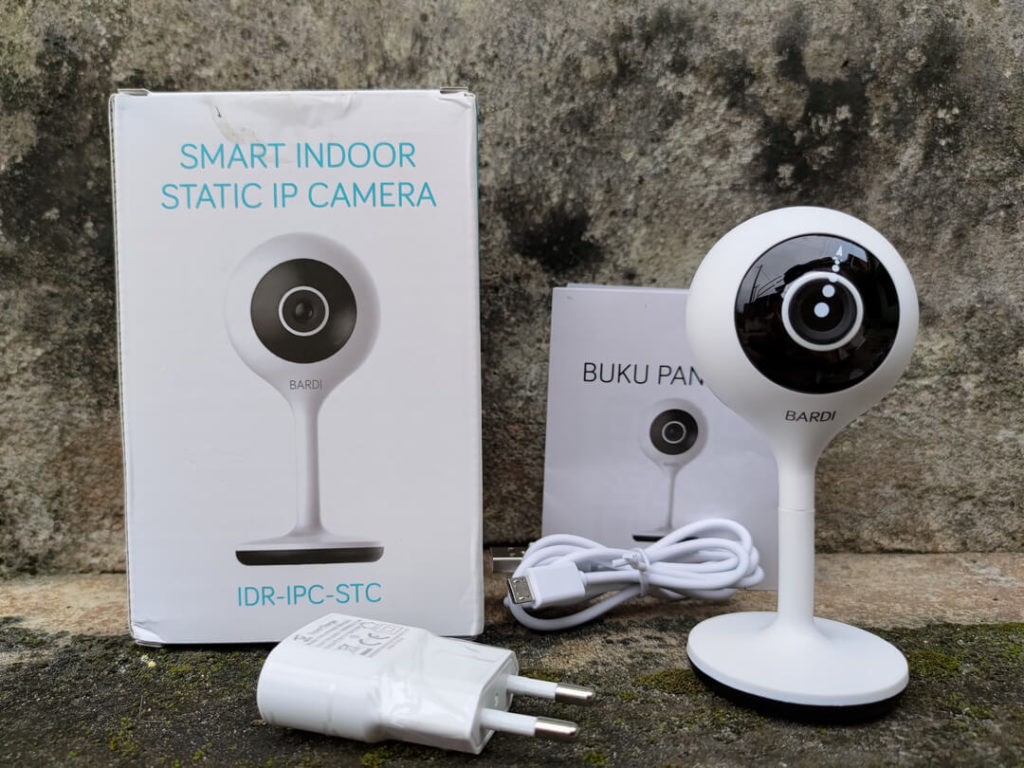 Isi Paket Penjualan Bardi Smart Indoor Static IP Camera