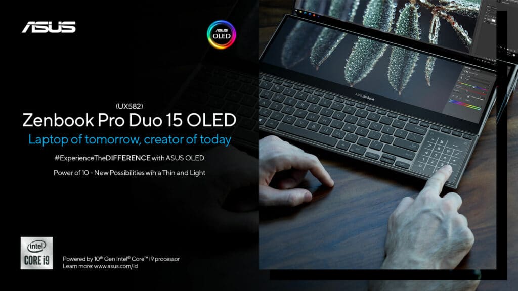 Laptop Ultimate untuk Para Content Creator Profesional - ZenBook Pro Duo 15 OLED UX582