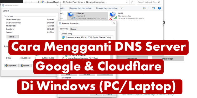 Cara Mengganti DNS Google - Cloudflare di Windows PC atau Laptop