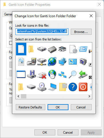 Cara Mengganti Icon Folder di Windows - Pilih Icon yang Diinginkan