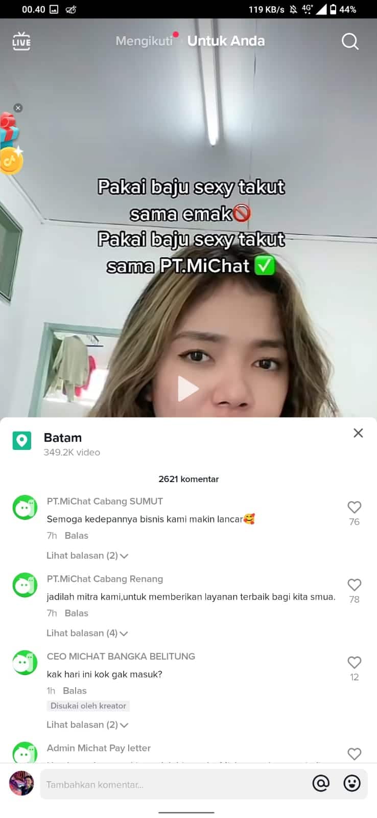 Ramai Komentar MiChat di TikTok - Aplikasi Messenger