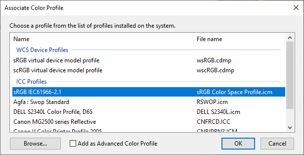 Cara Mengatasi Warna Background Putih Menjadi Kuning di Windows - sRGB IEC61966-2.1