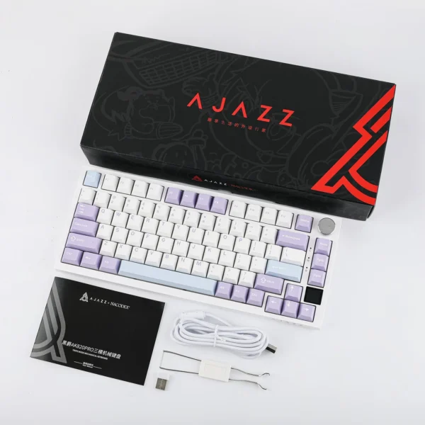 Ajazz AK820 GTS PRO 3-Mode Keyboard With LED Screen [75% / Gasket Mount / RGB / Tri-Mode / 4000mAh]