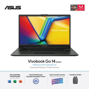 ASUS Vivobook Go 14 E1404FA-FHD321 - Mixed Black [AMD Ryzen™ 3 7320U/AMD Radeon™ Graphics/8GB/256GB/14inch/WIN11/OHS]