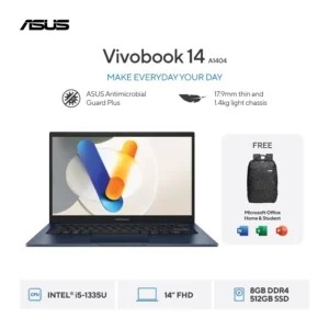 ASUS Vivobook 14 A1404VA-VIPS551 - Quiet Blue [Intel® Core™ i5-1335U / Intel® UHD Graphics / 8GB / 512GB / 14 inch / WIN11 / OHS]