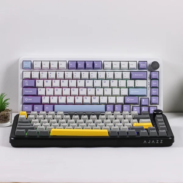 Ajazz AK820 MAX 75% Mechanical Keyboard 3-Mode RGB with FR4 & PC Plate