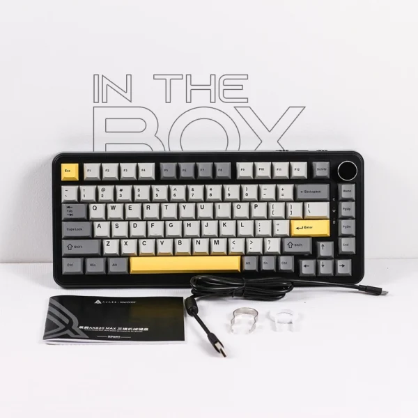 Ajazz AK820 MAX 75% Mechanical Keyboard 3-Mode RGB with FR4 & PC Plate