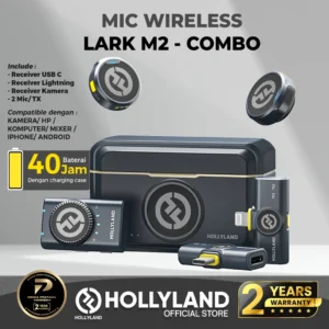 Hollyland Lark M2 Mic Wireless Kamera / HP / Mixer With Charging Case