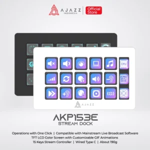 Ajazz AKP153E Visual Custom Console 15% Layout with 1 LCD Side Screen