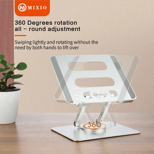 MIXIO ZM-113 360 Rotating Dudukan Laptop Stand Holder Tablet Metal