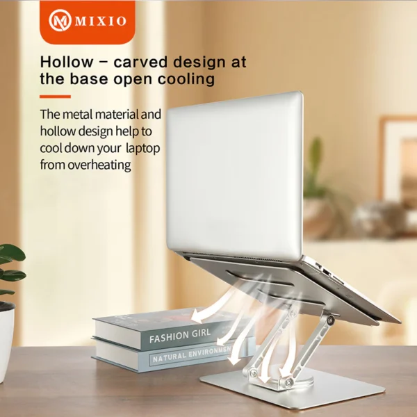 MIXIO ZM-113 360 Rotating Dudukan Laptop Stand Holder Tablet Metal