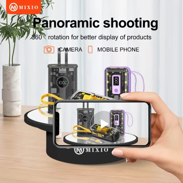 MIXIO AP-02 21cm Alas Putar Live Fotografi Mirror Rotating Display Meja 360 Turntable Stand Base Portable