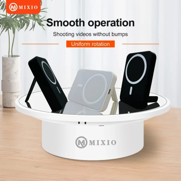 MIXIO AP-02 21cm Alas Putar Live Fotografi Mirror Rotating Display Meja 360 Turntable Stand Base Portable