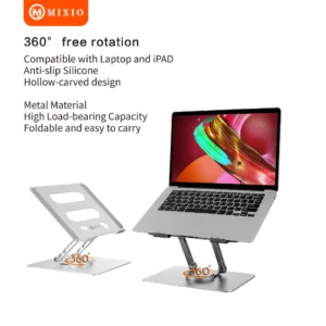 MIXIO ZM-113 360 Rotating Dudukan Laptop Stand Holder Tablet Metal