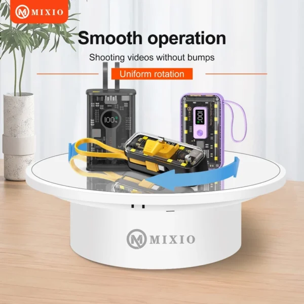 MIXIO AP-02 21cm Alas Putar Live Fotografi Mirror Rotating Display Meja 360 Turntable Stand Base Portable