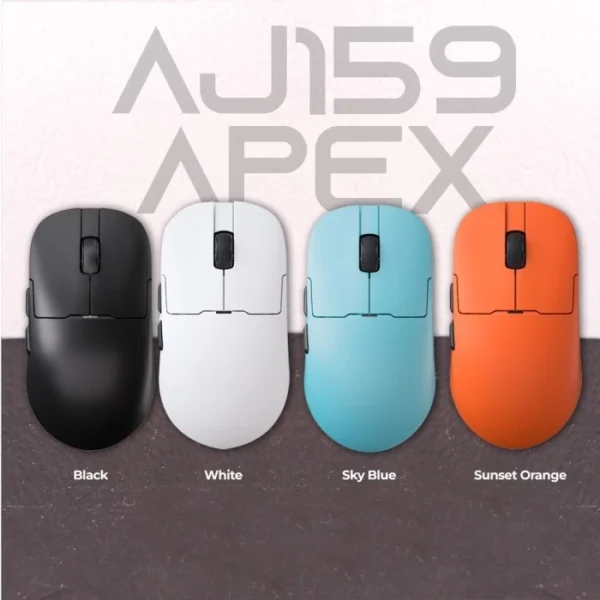 Ajazz AJ159 APEX 8K Gaming Mouse [3-Modes / PAW3950 / 42000 DPI / Magnetic Charging Dock]