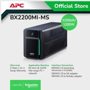 APC Back-UPS BX2200MI-MS 2200VA / 1200W