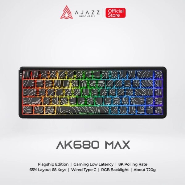 Ajazz AK680 MAX HE Magnetic Switch Rapid Trigger 65% Mechanical Keyboard Wired