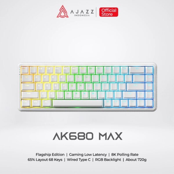 Ajazz AK680 MAX HE Magnetic Switch Rapid Trigger 65% Mechanical Keyboard Wired