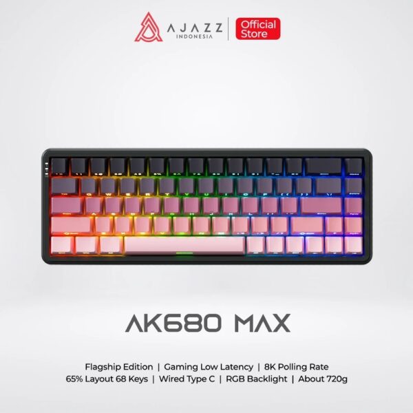 Ajazz AK680 MAX HE Magnetic Switch Rapid Trigger 65% Mechanical Keyboard Wired