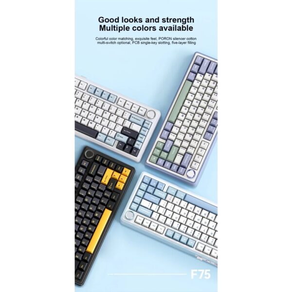 Mechanical Keyboard AULA F75 Gasket Mount Tri-Mode