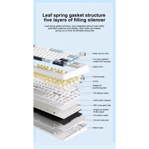 Mechanical Keyboard AULA F75 Gasket Mount Tri-Mode