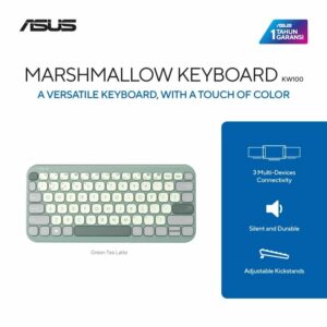 ASUS Marshmallow Keyboard KW100 - Green Tea Latte