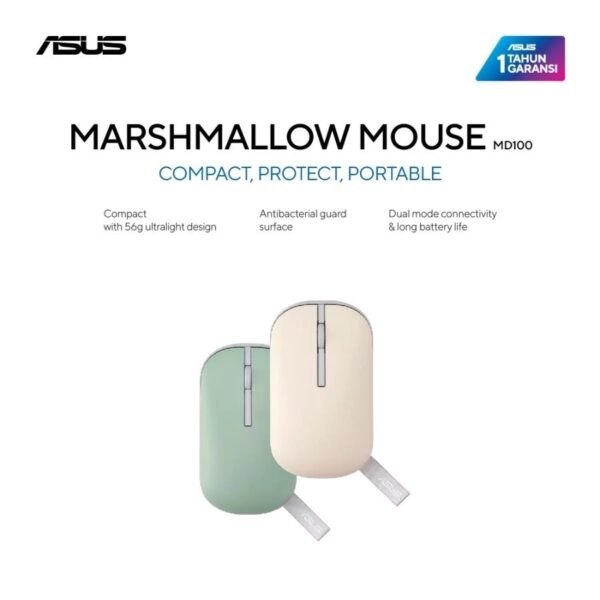 ASUS Marshmallow Mouse MD100 - Oat Milk