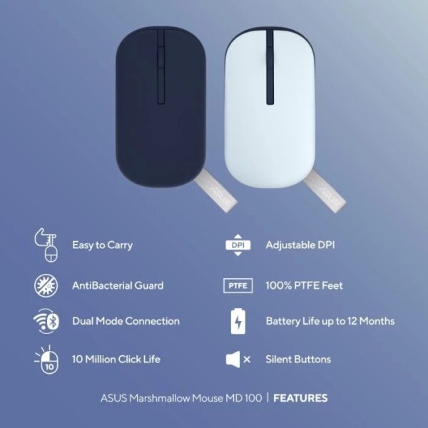 ASUS Marshmallow Mouse MD100 - Oat Milk