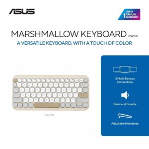 ASUS Marshmallow Keyboard KW100 - Oat Milk