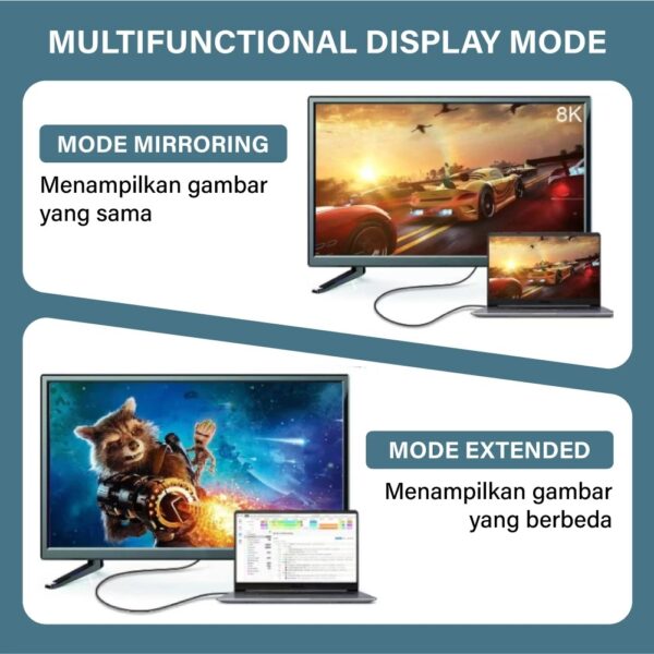 PX USB Type C 3.1 to Displayport 1.4 - 1 Meter