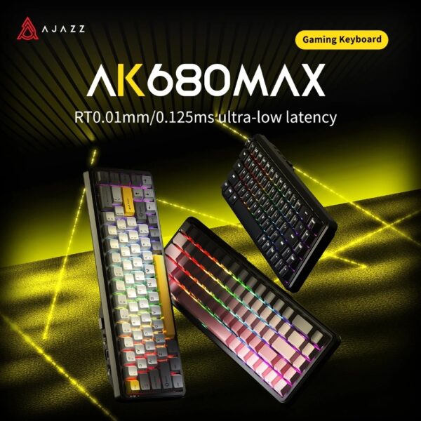 Ajazz AK680 MAX HE Magnetic Switch Rapid Trigger 65% Mechanical Keyboard Tri-Mode