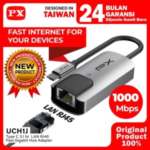 Converter PX USB Type C to RJ45 HUB