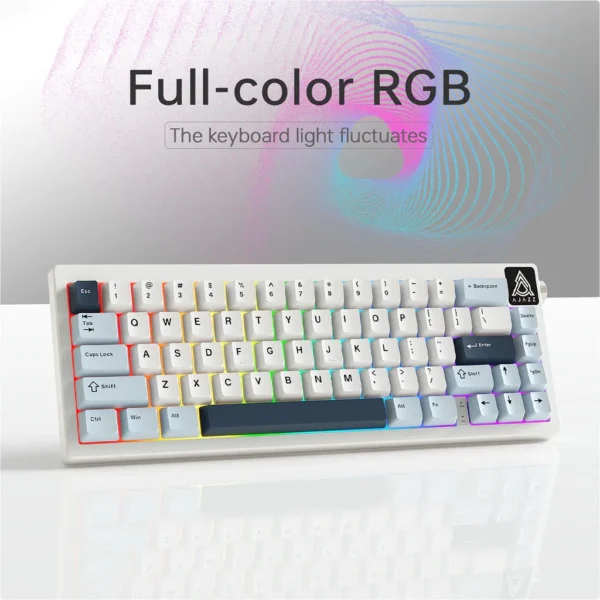 Ajazz AK650 Wired Mechanical Keyboard Gaming [66 Keys / RGB / Hot-Swappable / Type-C]