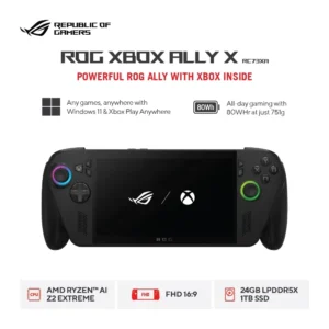 ROG Xbox Ally X (2025) RC73XA-Z2EA35A3T – Black [AMD Ryzen AI Z2 Extreme Processor / AMD Radeon Graphics / 24GB / 1TB / 7Inch / W11]