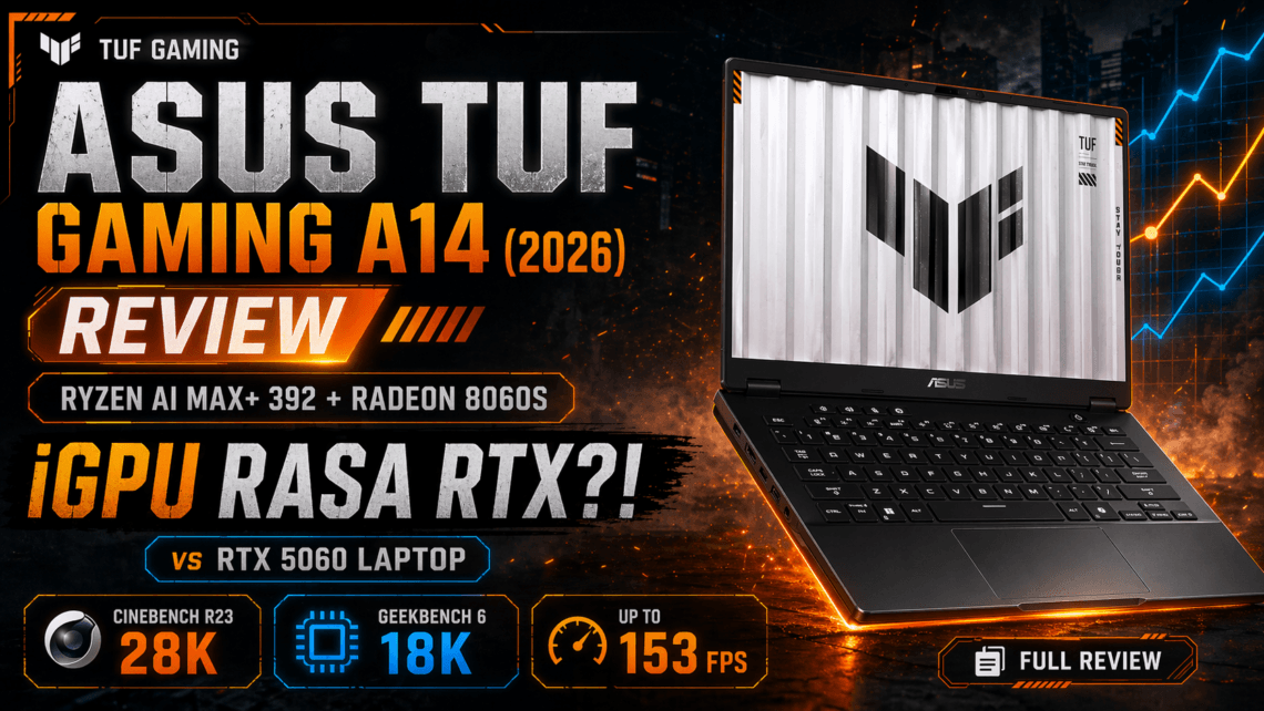 Review ASUS TUF A14 Ryzen AI MAX+ 392: Laptop Gaming Tipis Kencang, Sekarang Rp28 Jutaan!