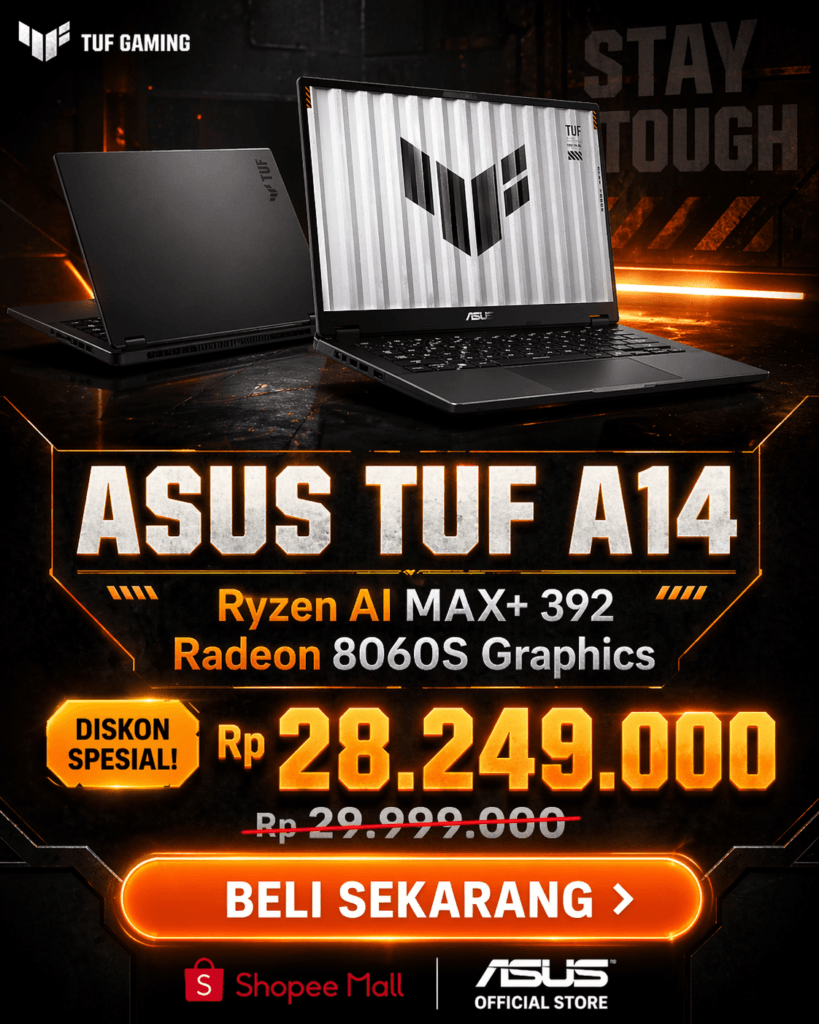 Link Beli ASUS TUF Gaming A14 AMD Ryzen AI MAX+ 392