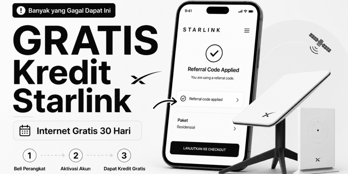 Cara Mendapatkan Bonus Kredit Gratis Internet Starlink (Panduan Lengkap & Mudah) 2 Gratis internet dengan Starlink perangkat