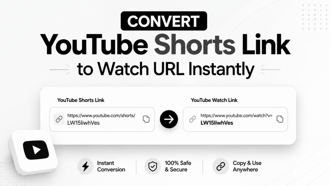 YouTube Shorts Link Converter 1 YouTube Shorts link converter UI