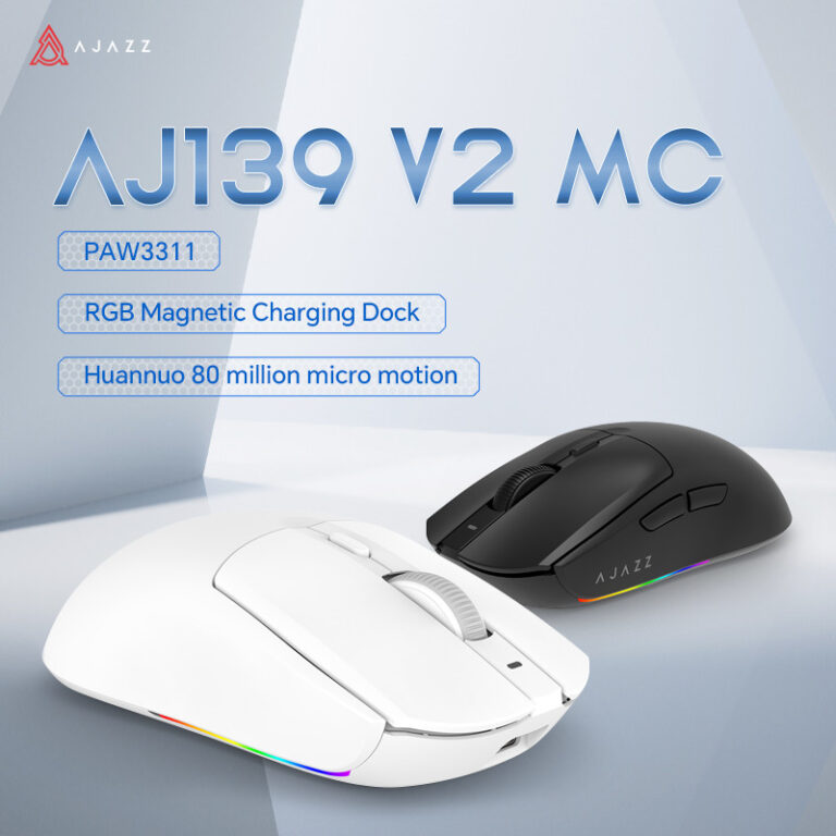 XKOMO Products 3 Ajazz AJ139 V2 MC Wireless Gaming Mouse PAW3311 24000 DPI