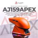 Ajazz AJ159 APEX Wireless Gaming Mouse with Magnetic Charging Dock