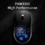 Ajazz AJ159 P Gaming Mouse PAW3395 Dual Mode dengan Magnetic Charging Dock