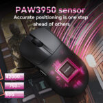 Ajazz AJ179 V2 TITAN Wireless Gaming Mouse PAW3950 dengan Dock Pengisian Magnetik RGB