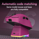 Ajazz AJ179 V2 TITAN Wireless Gaming Mouse PAW3950 dengan Dock Pengisian Magnetik RGB